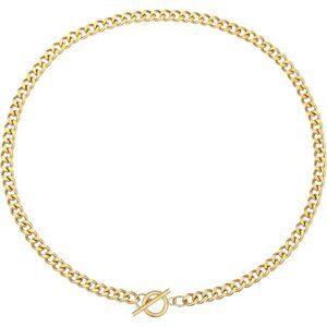 ⚡Dabovos Gold Chunky Necklace 18K Plated Toggle Clasp Cuban Snake Chain Choker